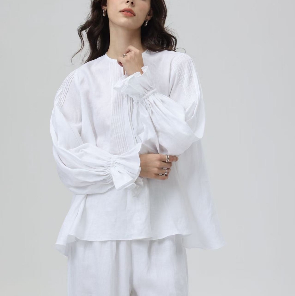 JOSLIN ORIEN LINEN SMOCK TOP
